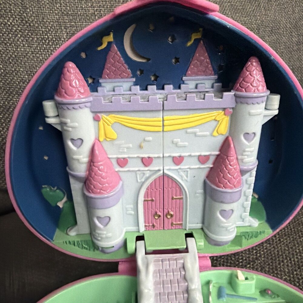 Bluebird Pin Polly Pocket Starlight Castle Heart Compact Only 1992 Vintage - Picture 4 of 9